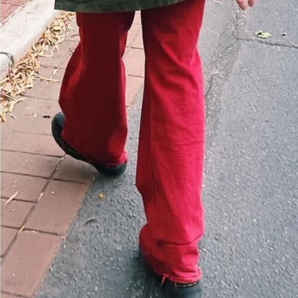 Zara red jeans